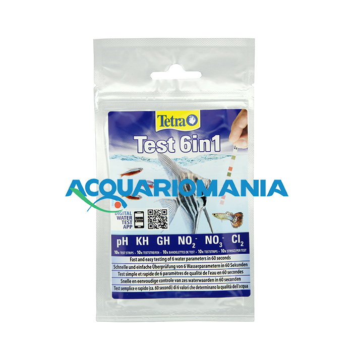 Tetra Test 6 in 1 Digital Water Test App 10 strisce per Ios e Android