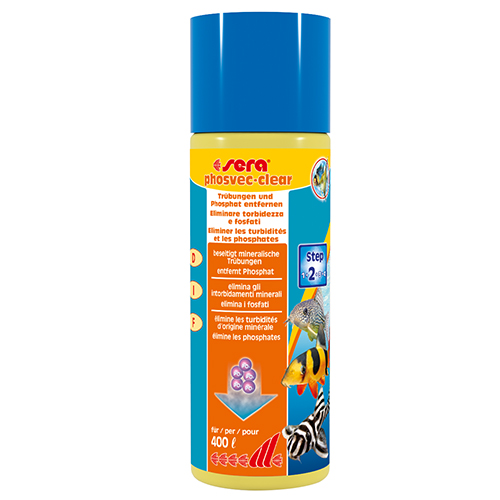Sera Phosvec Clear (Ex Aquaria Clear) elimina torbidezza e fosfati 100 ml per 400 l
