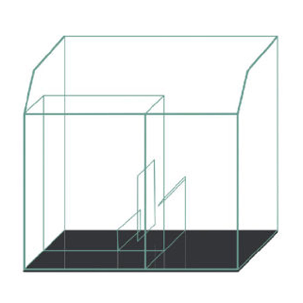 Blau Aquaristic Ready Sump 52 con recipiente rabbocco automatico e divisori