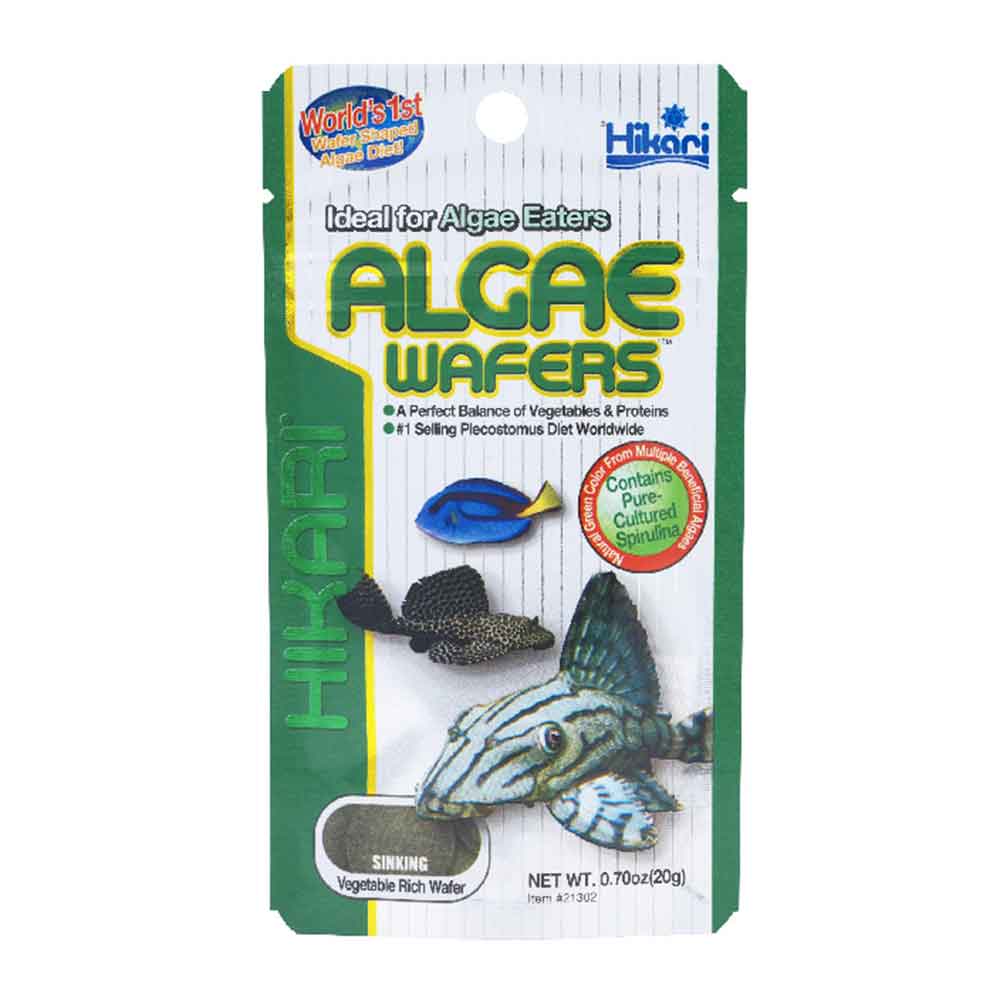 Hikari Algae Wafers per Pulitori e altri pesci vegetariani 20gr