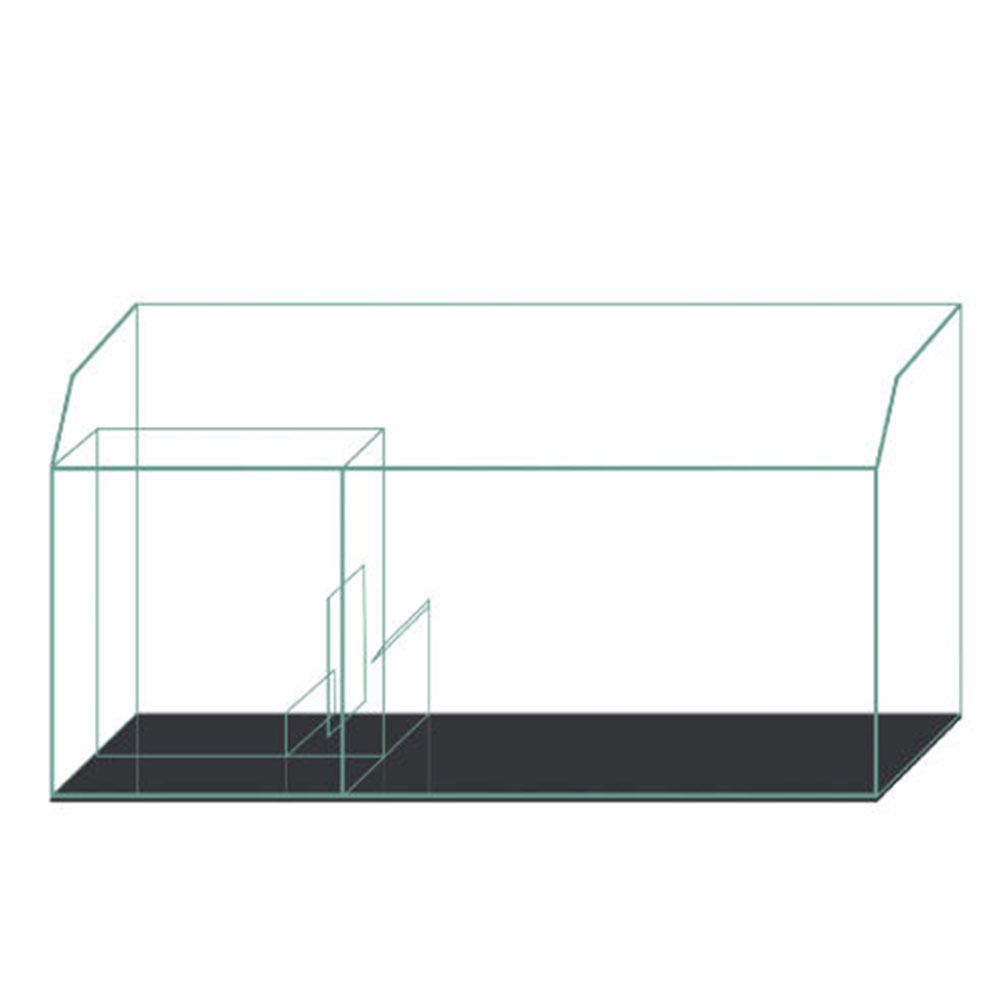 Blau Aquaristic Ready Sump 100 con recipiente rabbocco automatico e divisori