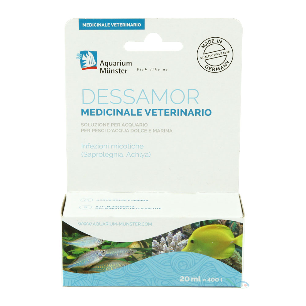 Aquarium Munster Dessamor Medicinale Veterinario 20ml per 400lt