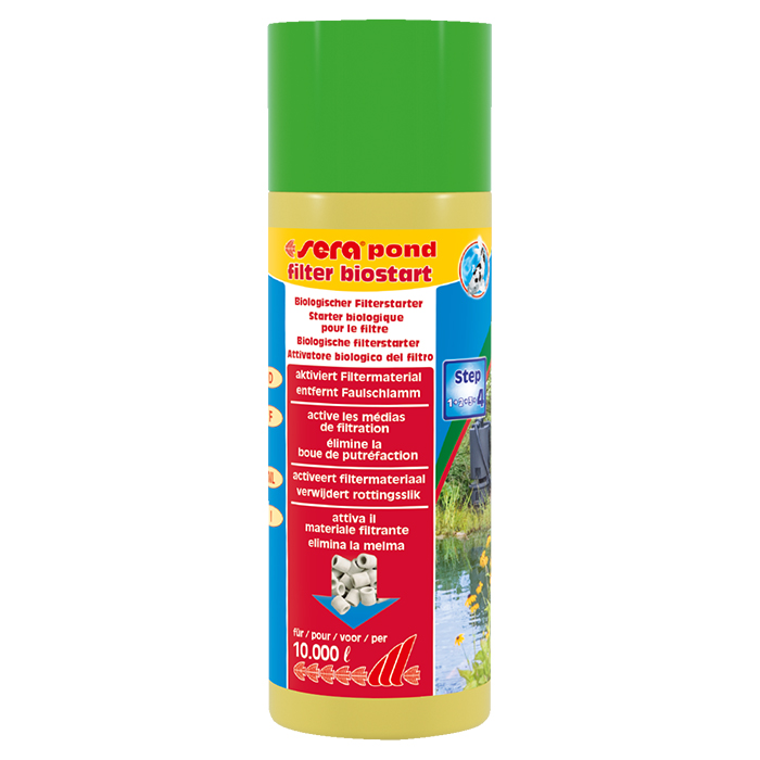 Sera Pond Filter Biostart Attivatore biologico del filtraggio 250ml per 10.000l