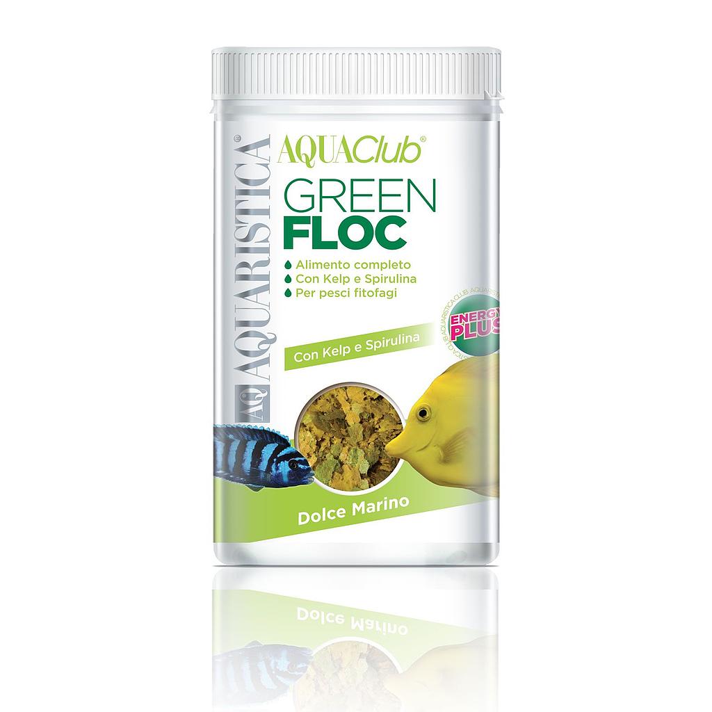 AQ Aquaristica Green Floc Alimento vegetale in scaglie 1300ml 185g