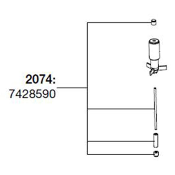 Eheim 7428590 Alberino e gommini per Filtro 2072 2074 2076 2078