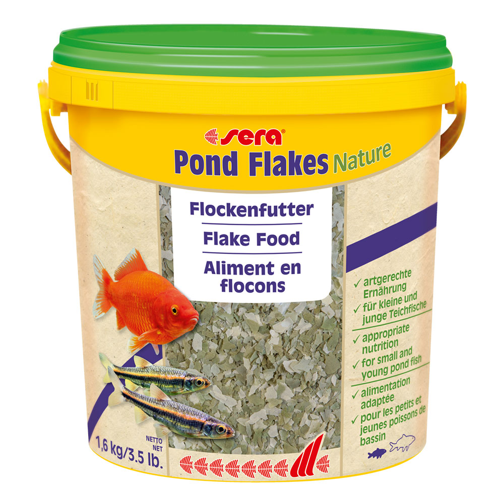 Sera Pond Flakes Nature Mangine in Scaglie per Laghetto 10l 1,6 kg