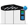 Juwel Acquario Trigon 350 Litri LED Nero mis. 123x87x65H cm
