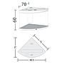 Juwel Acquario Trigon 190 Litri LED Bianco mis. 98,5x70x60H cm