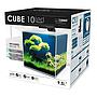 Ciano Aquarium Cube 15 Led Nano acquario con Filtraggio Luce a Led e coperchio 14 Litri