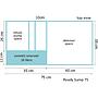 Blau Aquaristic Ready Sump 75 con recipiente rabbocco automatico e divisori