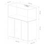 Nyos OPUS 440 G2 Slim Line Grigio Acquario Marino Reef 125x55x 55h cm