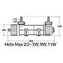 Aquamedic Helix Max 2.0 Lampada Sterilizzatrice UV-C 5W