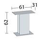 Juwel Supporto Primo 60/70 Led Bianco mis. 61x31x62H cm