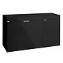 Aqpet Cabinet 120 Supporto per Acquario in Legno Nero 120x50x80h cm