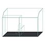 Blau Aquaristic Ready Sump 75 con recipiente rabbocco automatico e divisori